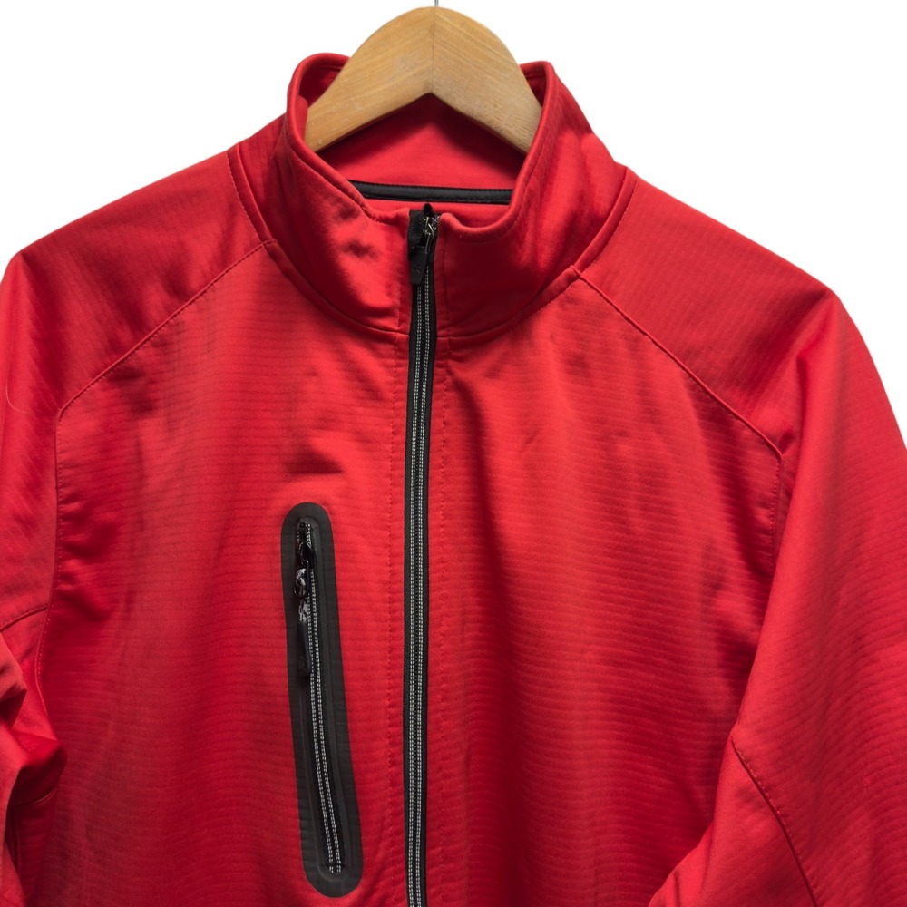 Zero Restriction Men's Size Large Red Tour Series Full Zip Golf Jacket guc